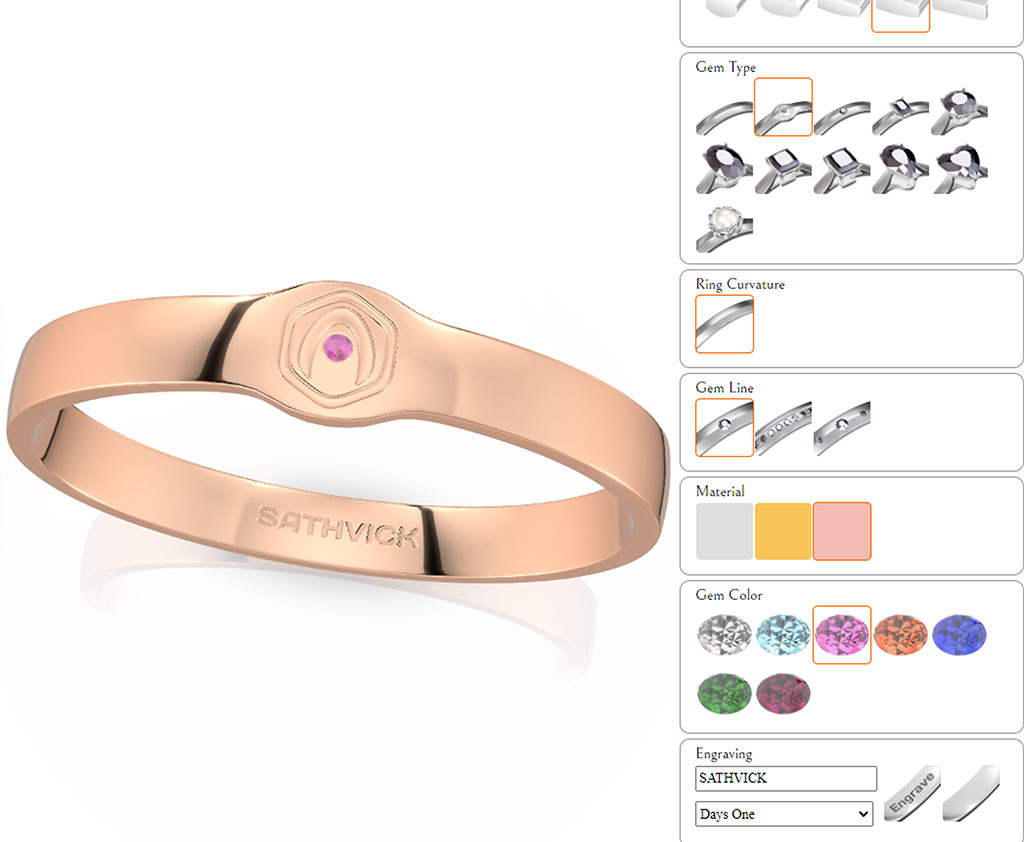 Jewellery configurator demonstration